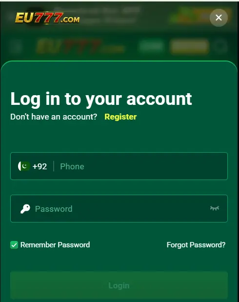 Eu777 Game Login